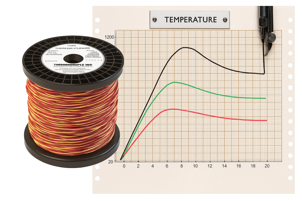 Temperature recorder with thermocouples